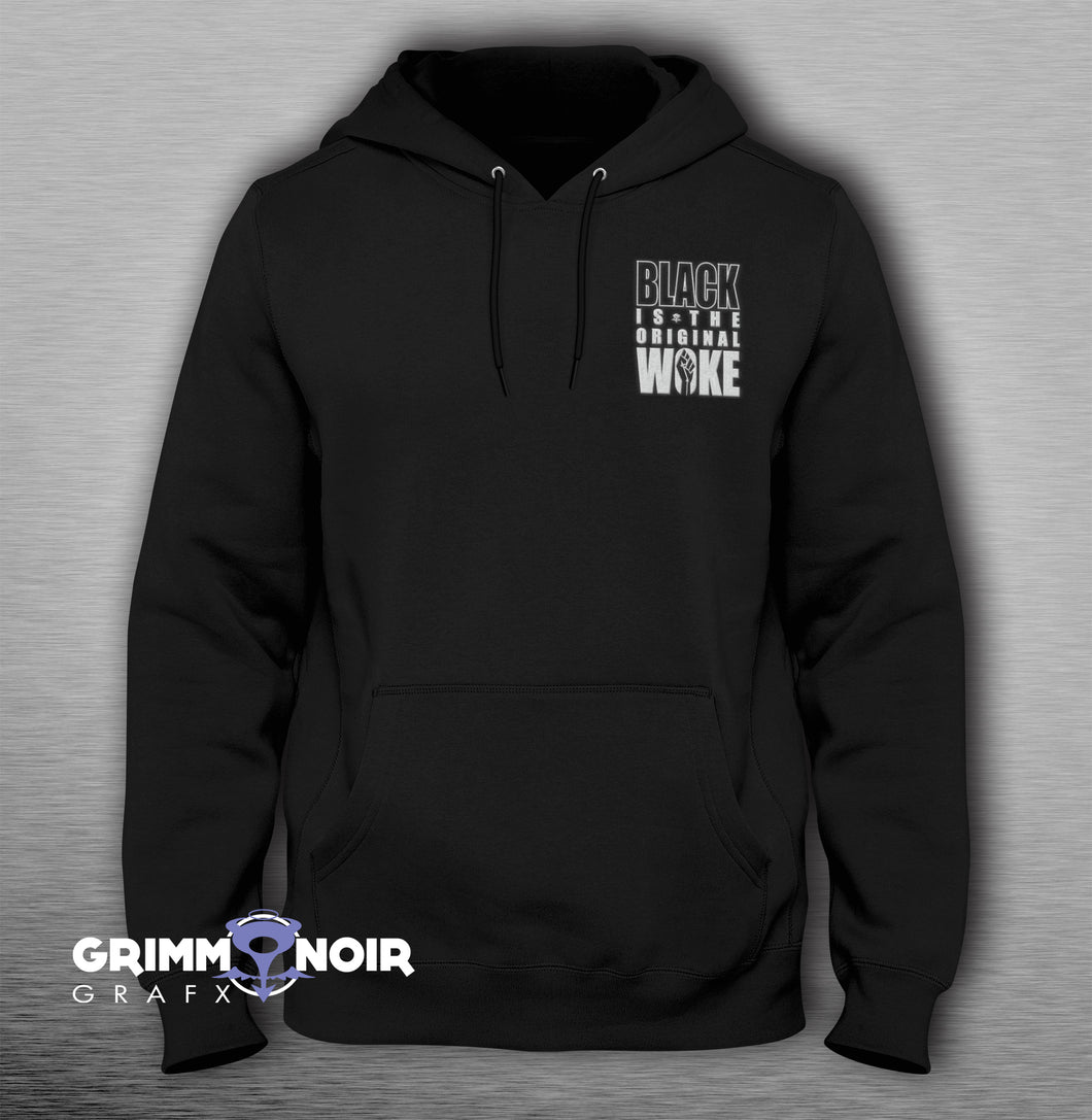 Black Is The Original Woke Embroidered Unisex Hoodie